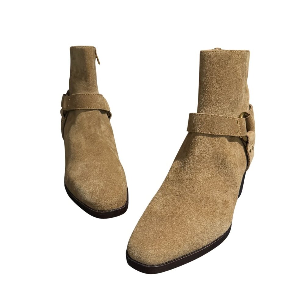 Paige Edie Ankle Boots Womens Brown Suede Leather Square Toe Bootie, Size 9 NWOB - Picture 3 of 10